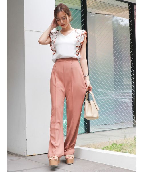 dazzlin（ダズリン）の「セミフレアプレスパンツ（その他パンツ・レディース・ブラウン/グレー/キャメル・FREE）」の20枚目の写真