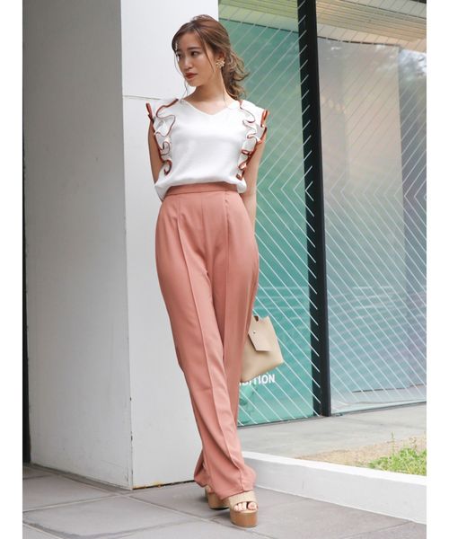 dazzlin（ダズリン）の「セミフレアプレスパンツ（その他パンツ・レディース・ブラウン/グレー/キャメル・FREE）」の21枚目の写真