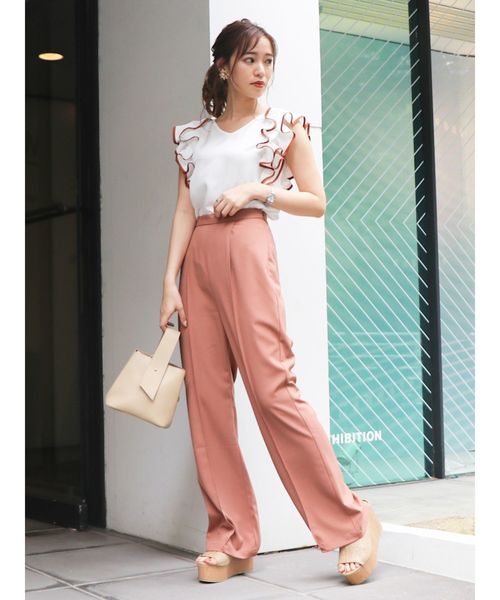 dazzlin（ダズリン）の「セミフレアプレスパンツ（その他パンツ・レディース・ブラウン/グレー/キャメル・FREE）」の22枚目の写真