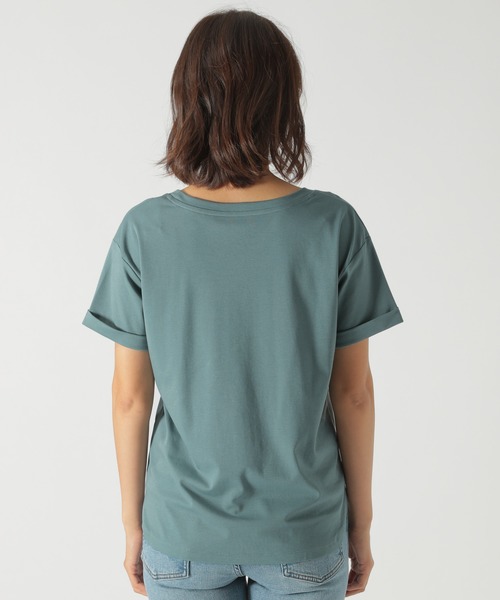 BAYFLOW(ベイフロー)の「シルケットクルーネックシャツ(Tシャツ/カットソー・レディース・ブラック/オフホワイト/ブルー/キャメル・SMALL/MEDIUM)」の11枚目の写真