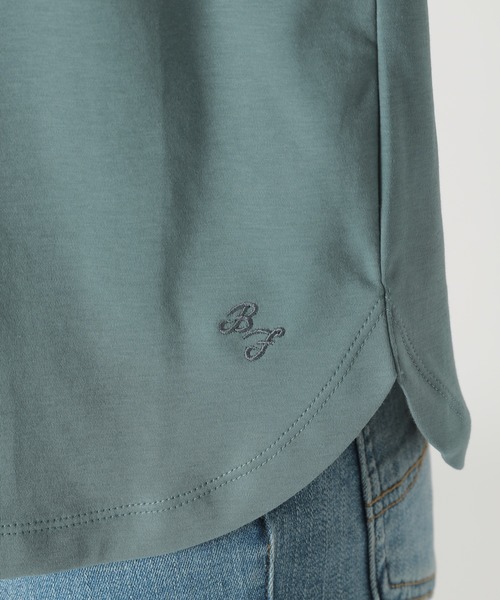 BAYFLOW(ベイフロー)の「シルケットクルーネックシャツ(Tシャツ/カットソー・レディース・ブラック/オフホワイト/ブルー/キャメル・SMALL/MEDIUM)」の16枚目の写真