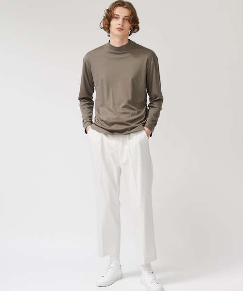 STUDIOUS ベージュ 長袖Tシャツ フリーサイズ STUDIOUS ベージュ 長袖Tシャツ フリーサイズ ステュディオス STUDIOUS