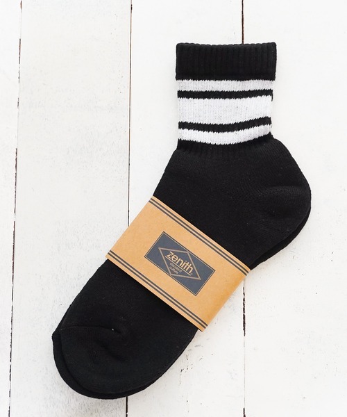 ZENITH(ゼニス)の「ZENITH/NEW LINE CREW SOCKS(ソックス/靴下・メンズ・チャコールグレー/ブラック/レッド/ミント/ブラック系その他/ネイビー/ブルー系その他/オレンジ・FREE)」の3枚目の写真