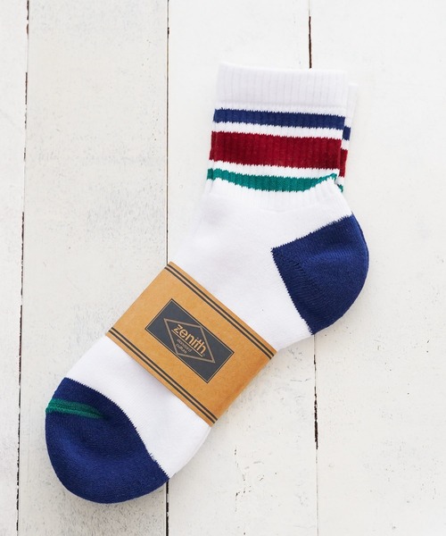 ZENITH(ゼニス)の「ZENITH/NEW LINE CREW SOCKS(ソックス/靴下・メンズ・チャコールグレー/ブラック/レッド/ミント/ブラック系その他/ネイビー/ブルー系その他/オレンジ・FREE)」の6枚目の写真
