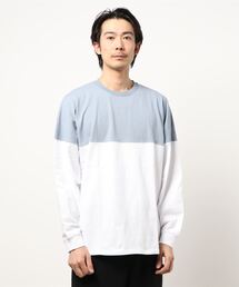 ツートンロングスリーブドロップカットソー