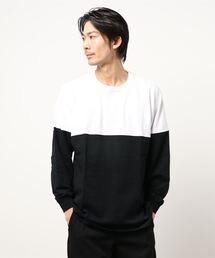ツートンロングスリーブドロップカットソー