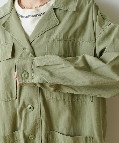 CIAOPANIC TYPY(チャオパニックティピー)の「光沢リネンBIGシャツジャケット(シャツ/ブラウス・レディース・ブルー/チャコールグレー/カーキ・ONE SIZE)」の19枚目の写真