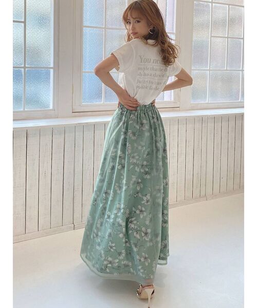 RESEXXY（リゼクシー）の「バックプリントロゴTシャツ（Tシャツ/カットソー・レディース・ベージュ/オフホワイト/ブルー・FREE）」の7枚目の写真