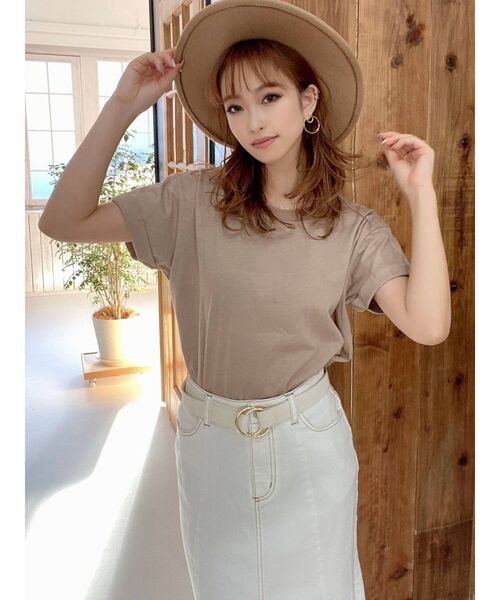 RESEXXY（リゼクシー）の「バックプリントロゴTシャツ（Tシャツ/カットソー・レディース・ベージュ/オフホワイト/ブルー・FREE）」の12枚目の写真