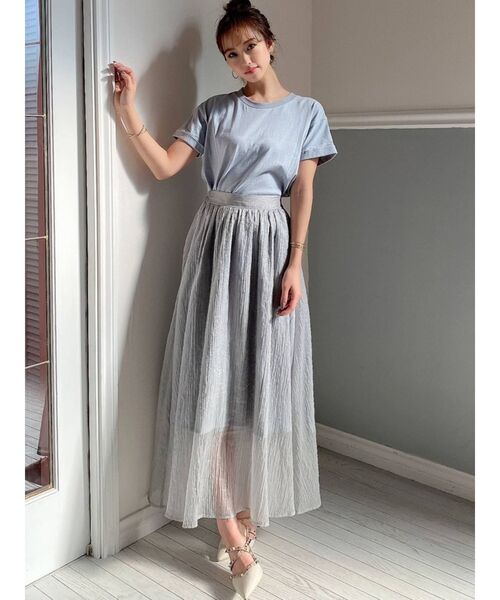 RESEXXY（リゼクシー）の「バックプリントロゴTシャツ（Tシャツ/カットソー・レディース・ベージュ/オフホワイト/ブルー・FREE）」の17枚目の写真