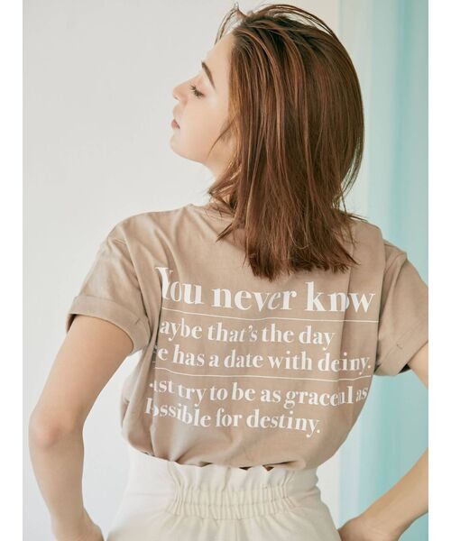 RESEXXY（リゼクシー）の「バックプリントロゴTシャツ（Tシャツ/カットソー・レディース・ベージュ/オフホワイト/ブルー・FREE）」の19枚目の写真