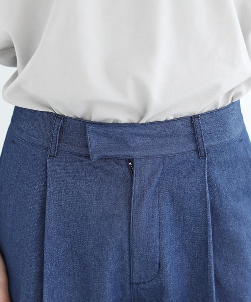 LILL(リル)の「ハイウエストディープタックワイドデニムパンツ(デニムパンツ・メンズ・ブラック/インディゴブルー/ワンウォッシュ・S/M/L)」の19枚目の写真