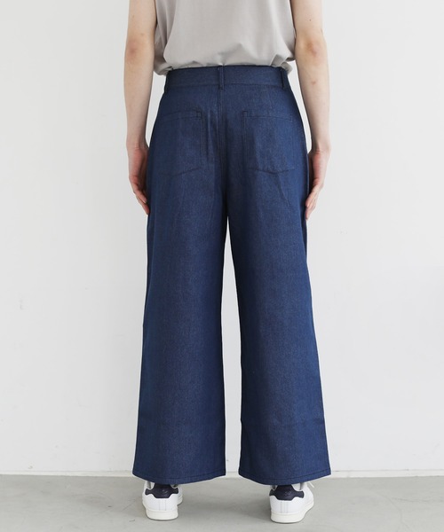 LILL(リル)の「ハイウエストディープタックワイドデニムパンツ(デニムパンツ・メンズ・ブラック/インディゴブルー/ワンウォッシュ・S/M/L)」の18枚目の写真