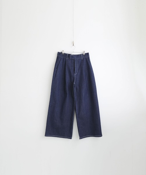 LILL(リル)の「ハイウエストディープタックワイドデニムパンツ(デニムパンツ・メンズ・ブラック/インディゴブルー/ワンウォッシュ・S/M/L)」の14枚目の写真