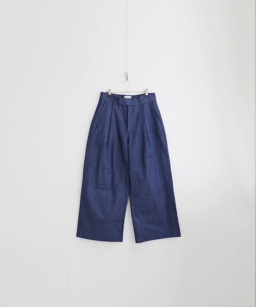 LILL(リル)の「ハイウエストディープタックワイドデニムパンツ(デニムパンツ・メンズ・ブラック/インディゴブルー/ワンウォッシュ・S/M/L)」の15枚目の写真
