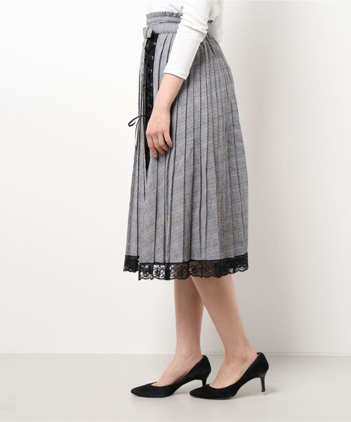 threetimes シナモンスカート 黒 シズニルック threetimes シナモン