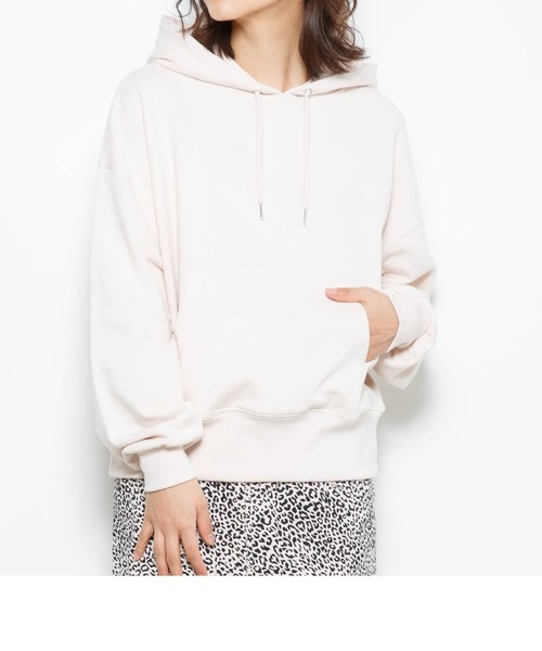 WEGO（ウィゴー）の「WEGO/カラードロップショルダーパーカー（スウェット・レディース・スミクロ/ホワイト/サックスブルー/パープル・MEDIUM/SMALL）」の2枚目の写真