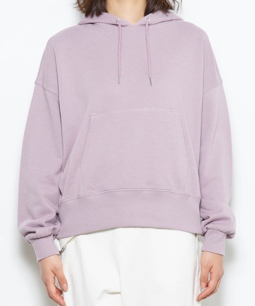 WEGO（ウィゴー）の「WEGO/カラードロップショルダーパーカー（スウェット・レディース・スミクロ/ホワイト/サックスブルー/パープル・MEDIUM/SMALL）」の21枚目の写真