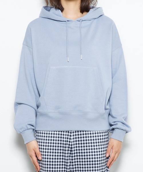 WEGO（ウィゴー）の「WEGO/カラードロップショルダーパーカー（スウェット・レディース・スミクロ/ホワイト/サックスブルー/パープル・MEDIUM/SMALL）」の22枚目の写真