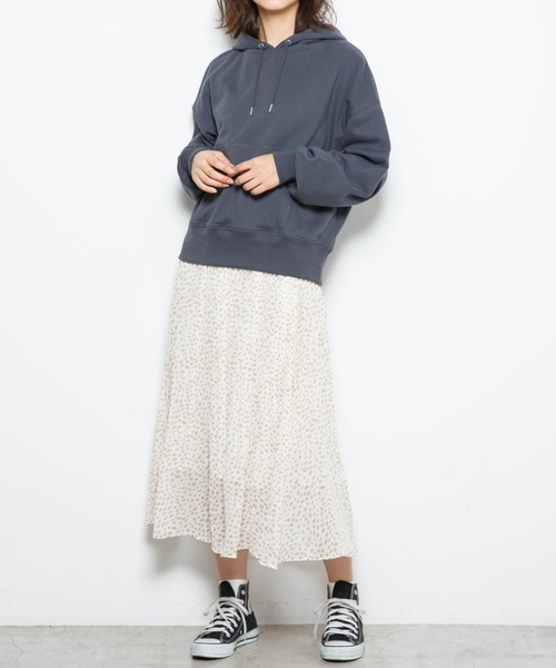 WEGO（ウィゴー）の「WEGO/カラードロップショルダーパーカー（スウェット・レディース・スミクロ/ホワイト/サックスブルー/パープル・MEDIUM/SMALL）」の10枚目の写真