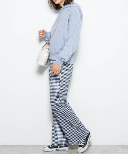 WEGO（ウィゴー）の「WEGO/カラードロップショルダーパーカー（スウェット・レディース・スミクロ/ホワイト/サックスブルー/パープル・MEDIUM/SMALL）」の11枚目の写真