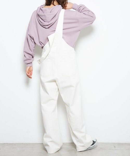 WEGO（ウィゴー）の「WEGO/カラードロップショルダーパーカー（スウェット・レディース・スミクロ/ホワイト/サックスブルー/パープル・MEDIUM/SMALL）」の16枚目の写真