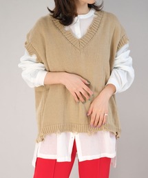 【ANDJ MADE】ダメージデザインニットベスト