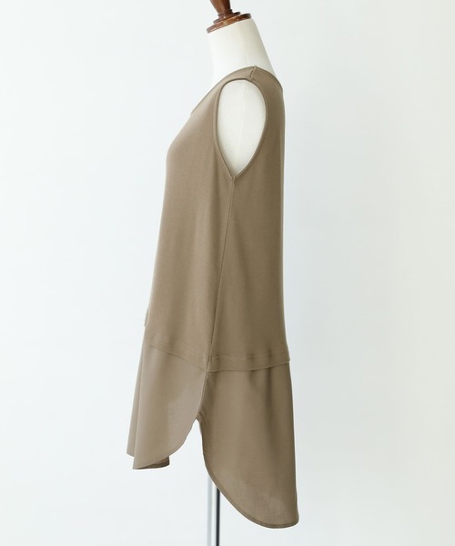 n'OrLABEL(ノアールレーベル)の「【機能素材】『レイヤードタンクトップ』(タンクトップ・レディース・カーキ/ブラック/グレー/オフホワイト・2/1)」の7枚目の写真