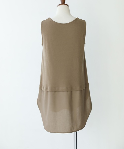 n'OrLABEL(ノアールレーベル)の「【機能素材】『レイヤードタンクトップ』(タンクトップ・レディース・カーキ/ブラック/グレー/オフホワイト・2/1)」の13枚目の写真