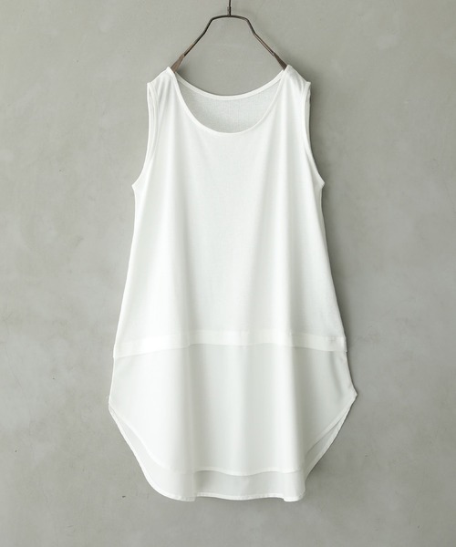 n'OrLABEL(ノアールレーベル)の「【機能素材】『レイヤードタンクトップ』(タンクトップ・レディース・カーキ/ブラック/グレー/オフホワイト・2/1)」の11枚目の写真