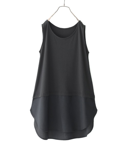 n'OrLABEL(ノアールレーベル)の「【機能素材】『レイヤードタンクトップ』(タンクトップ・レディース・カーキ/ブラック/グレー/オフホワイト・2/1)」の8枚目の写真