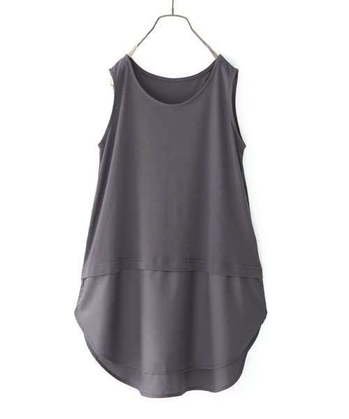 n'OrLABEL(ノアールレーベル)の「【機能素材】『レイヤードタンクトップ』(タンクトップ・レディース・カーキ/ブラック/グレー/オフホワイト・2/1)」の14枚目の写真