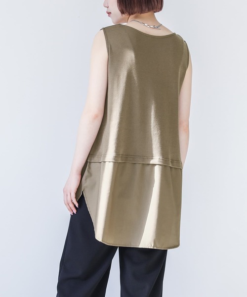 n'OrLABEL(ノアールレーベル)の「【機能素材】『レイヤードタンクトップ』(タンクトップ・レディース・カーキ/ブラック/グレー/オフホワイト・2/1)」の17枚目の写真