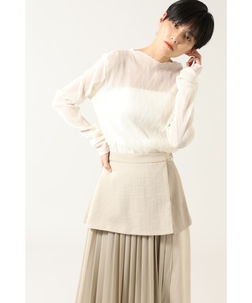 ROSE BUD（ローズバッド）の「シアーインナーカットソー（スウェット・レディース・ブラック/ホワイト/ネイビー・ONE SIZE）」の2枚目の写真