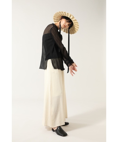 ROSE BUD（ローズバッド）の「シアーインナーカットソー（スウェット・レディース・ブラック/ホワイト/ネイビー・ONE SIZE）」の10枚目の写真