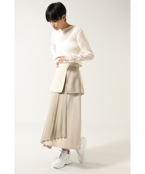 ROSE BUD（ローズバッド）の「シアーインナーカットソー（スウェット・レディース・ブラック/ホワイト/ネイビー・ONE SIZE）」の4枚目の写真