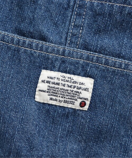 BREEZE（ブリーズ）の「シェフサロペット 10分丈（サロペット/オーバーオール・キッズ・インディゴブルー/その他10/アイボリー・80/90/110/100/130/120）」の9枚目の写真