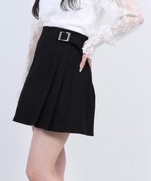 サイドプリーツミニスカート