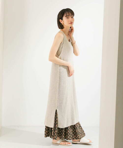 Kbf ケイビーエフ のファッション ノースリーブニットワンピース ワンピース