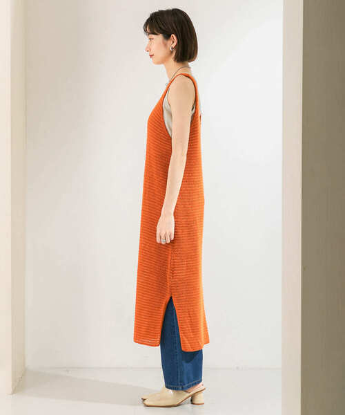 KBF（ケイビーエフ）の「ノースリーブニットワンピース（ワンピース・レディース・ライトベージュ/オレンジ/ライトカーキ・ONE）」の14枚目の写真