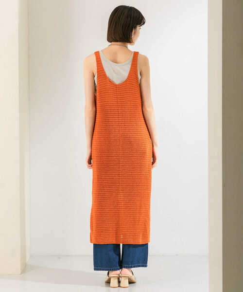 KBF（ケイビーエフ）の「ノースリーブニットワンピース（ワンピース・レディース・ライトベージュ/オレンジ/ライトカーキ・ONE）」の15枚目の写真