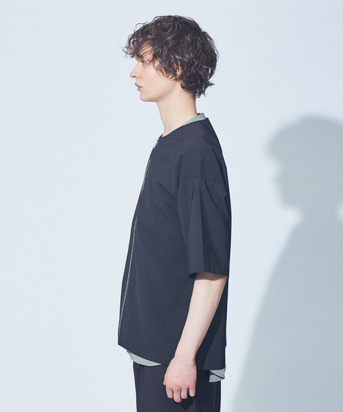 MYSELF ABAHOUSE（マイセルフアバハウス）の「【MYSELF ABAHOUSE】POLYTOROTEX ジップシャツ（シャツ/ブラウス・メンズ・ライトブラウン/ベージュ/グレー/ブラック・48/46）」の13枚目の写真