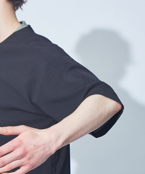 MYSELF ABAHOUSE（マイセルフアバハウス）の「【MYSELF ABAHOUSE】POLYTOROTEX ジップシャツ（シャツ/ブラウス・メンズ・ライトブラウン/ベージュ/グレー/ブラック・48/46）」の9枚目の写真