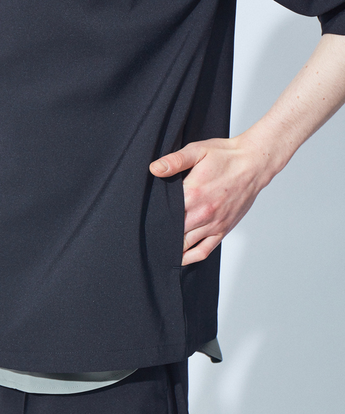 MYSELF ABAHOUSE（マイセルフアバハウス）の「【MYSELF ABAHOUSE】POLYTOROTEX ジップシャツ（シャツ/ブラウス・メンズ・ライトブラウン/ベージュ/グレー/ブラック・48/46）」の11枚目の写真