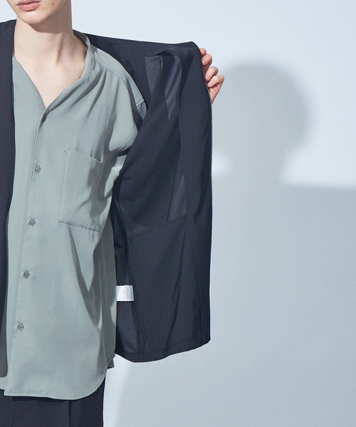 MYSELF ABAHOUSE（マイセルフアバハウス）の「【MYSELF ABAHOUSE】POLYTOROTEX ジップシャツ（シャツ/ブラウス・メンズ・ライトブラウン/ベージュ/グレー/ブラック・48/46）」の22枚目の写真