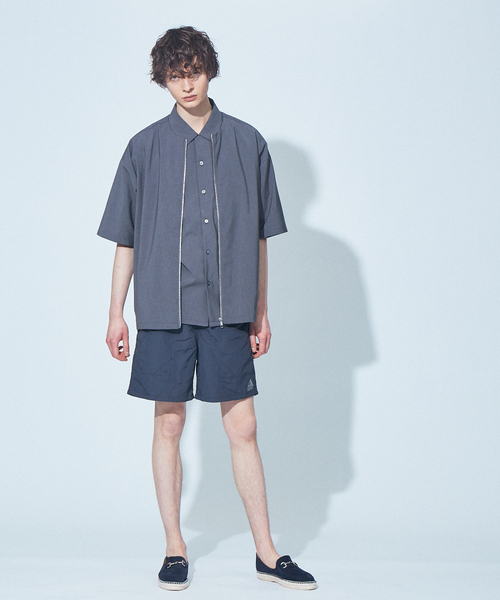 MYSELF ABAHOUSE（マイセルフアバハウス）の「【MYSELF ABAHOUSE】POLYTOROTEX ジップシャツ（シャツ/ブラウス・メンズ・ライトブラウン/ベージュ/グレー/ブラック・48/46）」の6枚目の写真