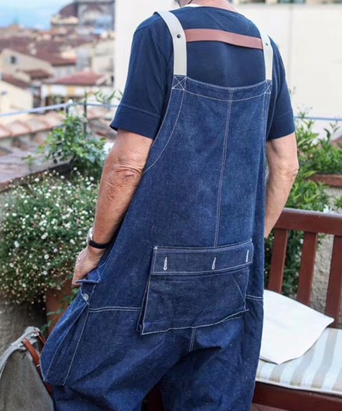 aimoha（アイモハ）の「【S'more】アウトドアアパレル デニム サロペット（サロペット/オーバーオール・メンズ・ネイビー・XX-LARGE/LARGE/MEDIUM/X-LARGE）」の12枚目の写真