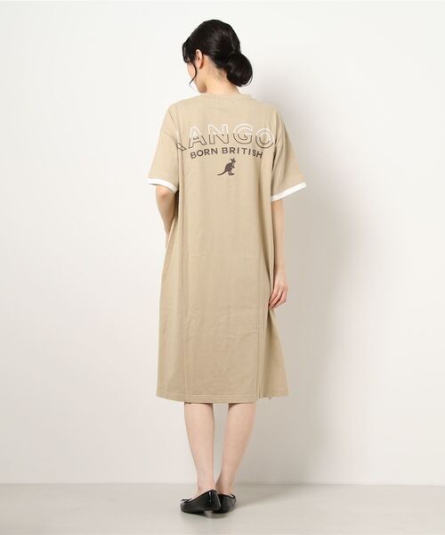 KANGOL（カンゴール）の「【KANGOL】フェイクレイヤードワンピース（ワンピース・レディース・ベージュ/ブラック・L/M）」の4枚目の写真