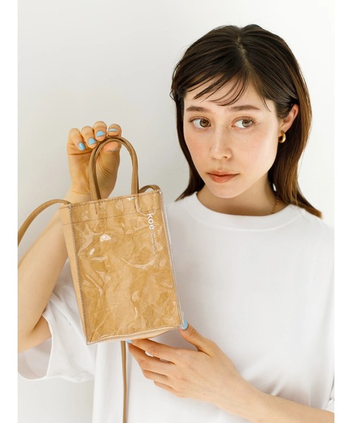 koe（コエ）の「koeトートS*（トートバッグ・レディース・ホワイト/ベージュ/シルバー・FREE）」の12枚目の写真