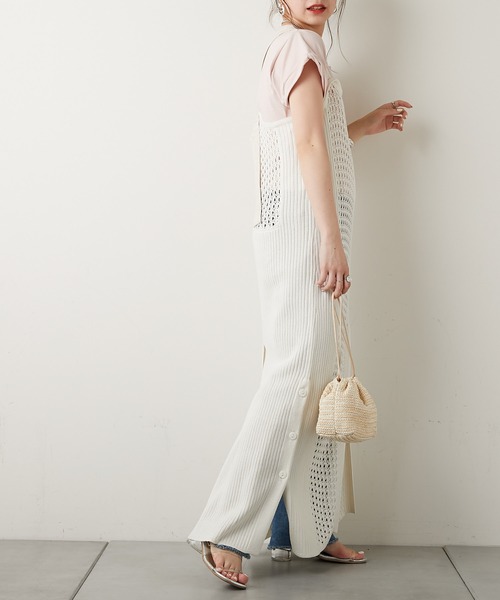 Chico（チコ）の「メッシュ編みキャミワンピース（ワンピース